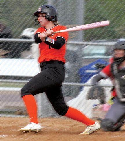 Photo illustration by Travis Rosenau
Taylor Berkner watches a double of hers during her final varsity softball game played at Prairie View Park in Sleepy Eye on May 19. Berkner was unanimously named the 2026 All-Journal Softball Player of the Year on Thursday.